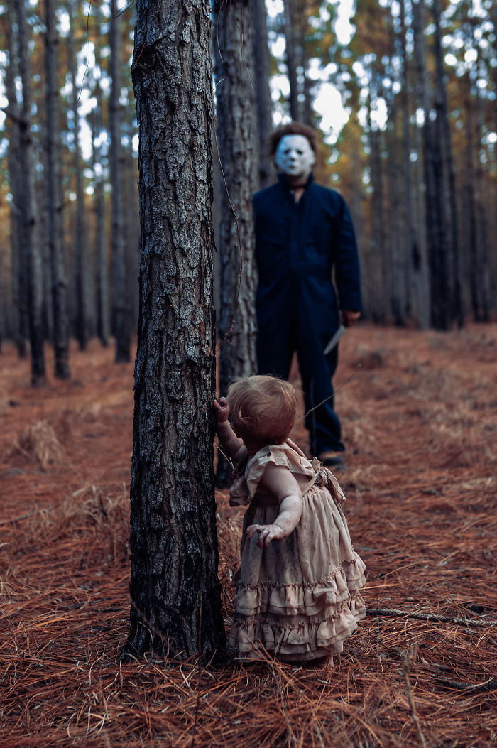 Mom Turns Her Baby Into A Zombie For A Horror Photoshoot And The Kid Absolutely Nails It