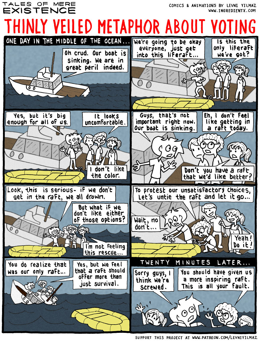 "Thinly Veiled Metaphor About Voting" Comic