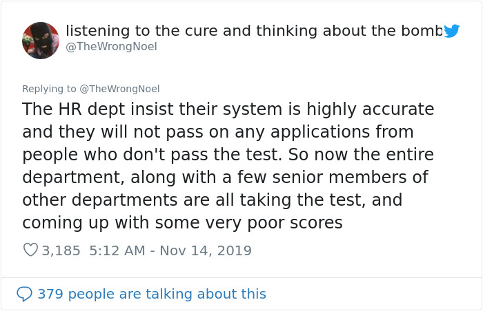 Company Adopts Stupid Applicant Screening Test, Employees Show How Ridiculous It Is By Taking It