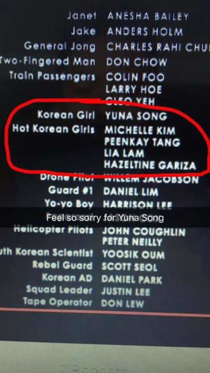Imagine Getting Your Name Excluded Like This In A Movie Credit Scene