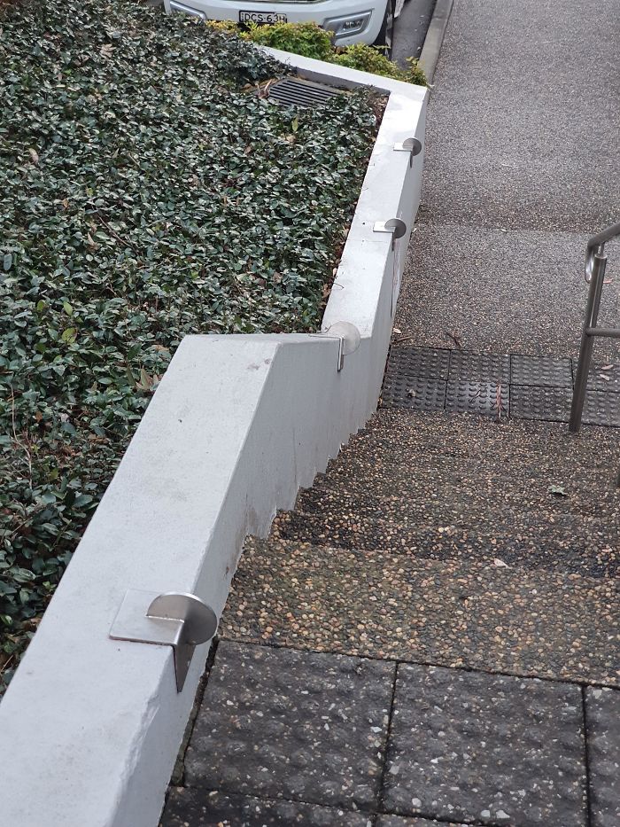 What Are These Circular Metal Things On These Stairs? I Just Hit My Knee And Goddamn Did It Hurt