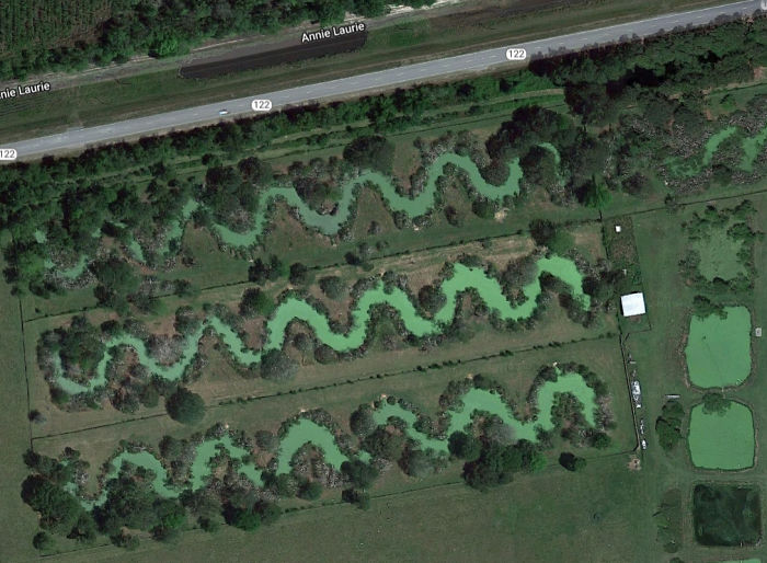 What Are These Swirly Things? Found On Google Maps - Located In Cogdell, Georgia, USA