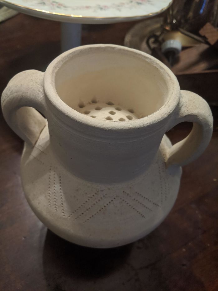 Ceramic Jug With Holes In The Opening; What Is This Used For?