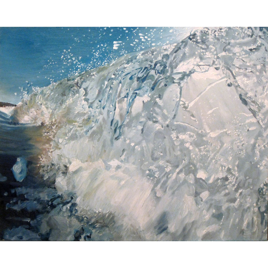 Oil Paintings Of Waves At Zuma Beach
