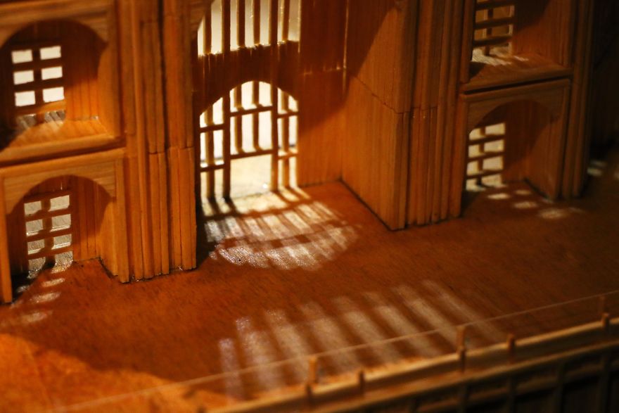 Guy Has Built A Miniature Model Of Taj Mahal Out Of Matchsticks Guy Has Built A Miniature Model Of Taj Mahal Out Of Matchsticks