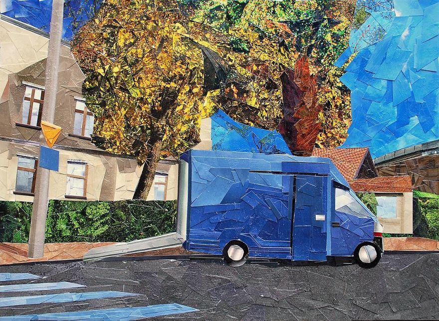"Delivery Van", 24x33 cm
