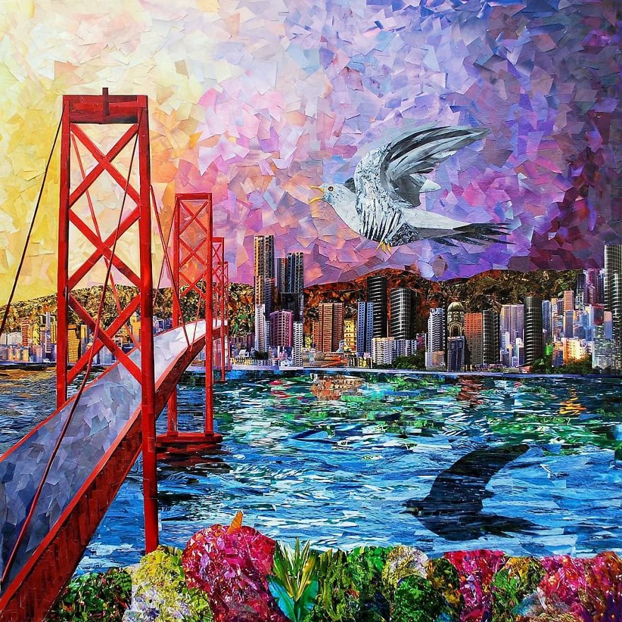 "One Flew Over The San Francisco", 90x90 cm