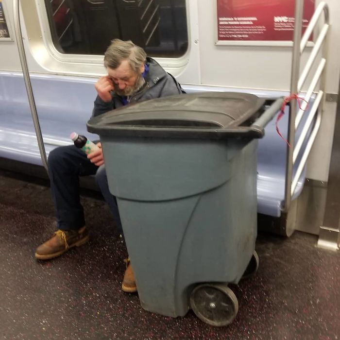 He Brought This Dumpster To A Subway