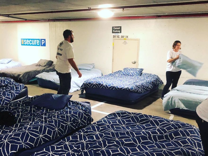 This Parking Lot Is Turned Into A Safe Haven For The Homeless At Night
