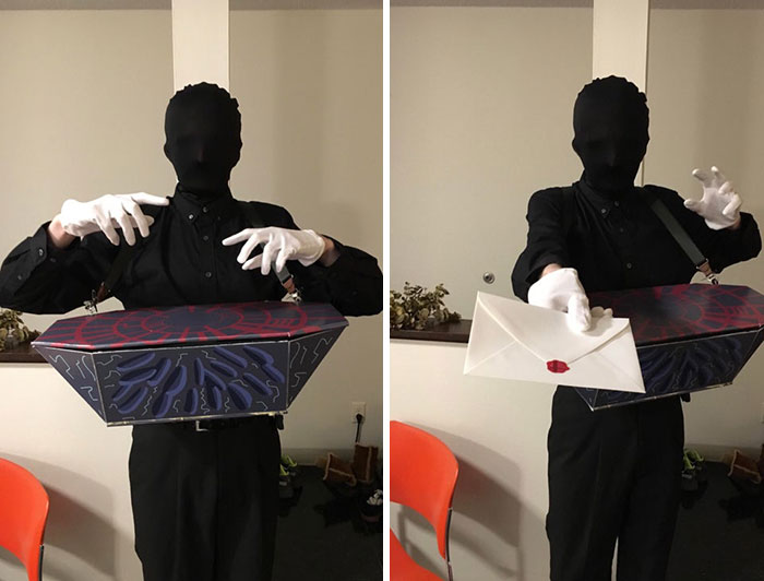 For Halloween, I Went As Master Hand And Crazy Hand With A Super Smash Bros. Ultimate-Inspired Final Destination. I Even Handed Out Smash Invites To Gaming-Related Costumes