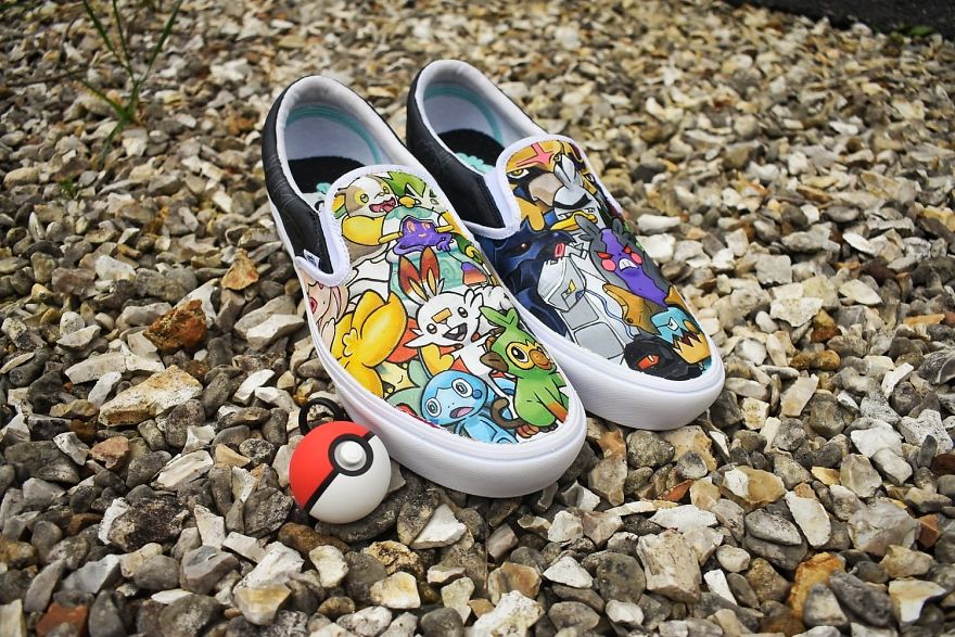 Custom Painted Vans- Pokemon - Sword & Shield Custom Painted Vans- Pokemon - Sword & Shield