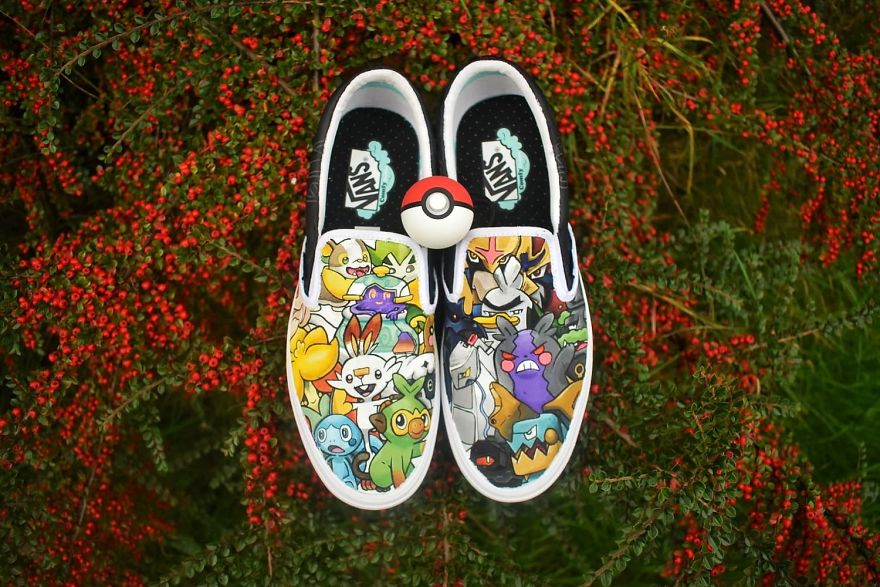 Custom Painted Vans- Pokemon - Sword & Shield Custom Painted Vans- Pokemon - Sword & Shield