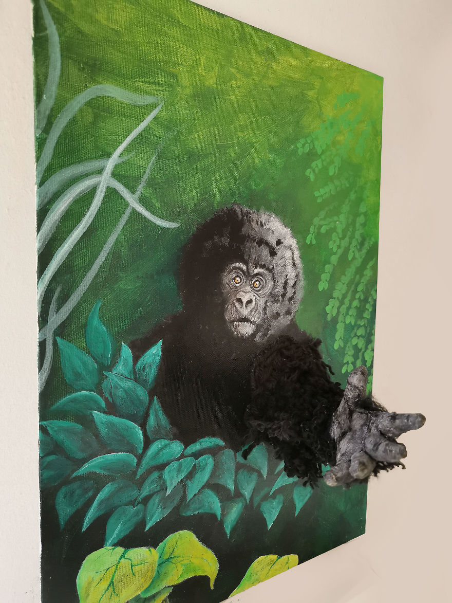 My 7 3D Animal Paintings On Canvas