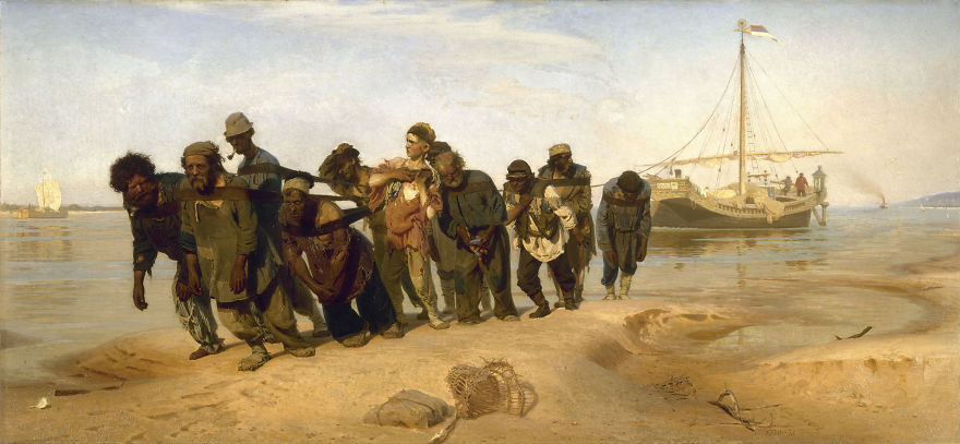 Barge Haulers On The Volga, Ilya Repin, 1873