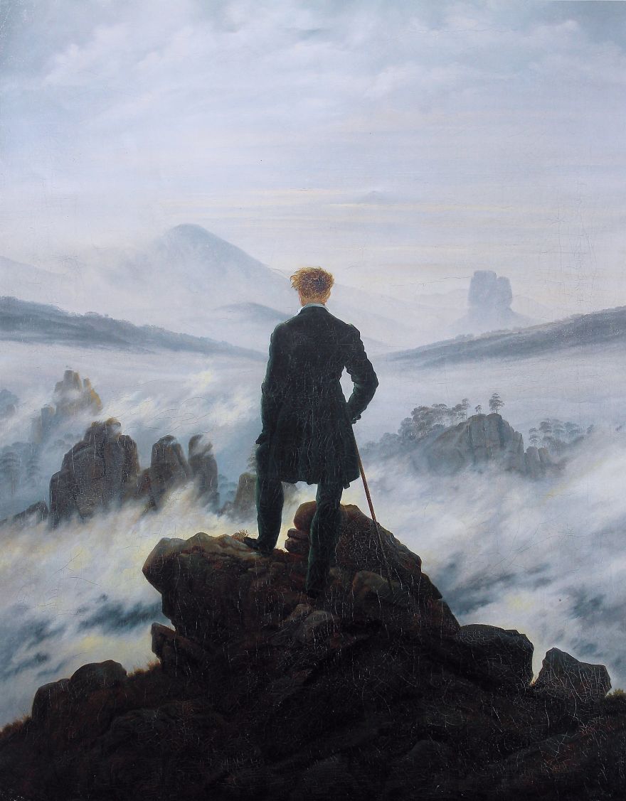 Der Wanderer Über Dem Nebelmeer, Caspar David Friedrich, 1818