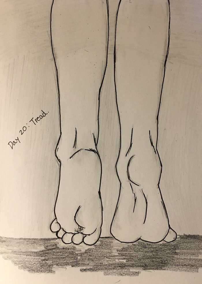Day 20: Tread, My First Time Drawing Feet