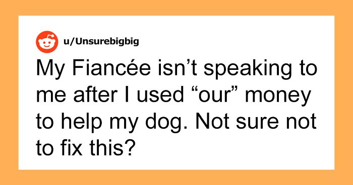 “My Fiancée Isn’t Speaking To Me After I Used ‘Our’ Money To Help My Dog”