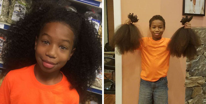 My Nephew Grew His Hair Out For Two Years To Donate To Kids With Cancer