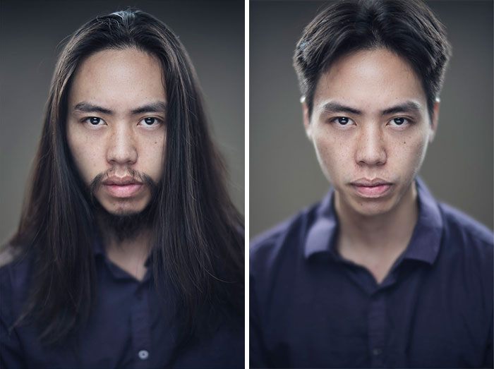 Every 2 Years I Grow My Hair Out So I Can Donate It, Here's A Before And After Photo Of What I Look Like