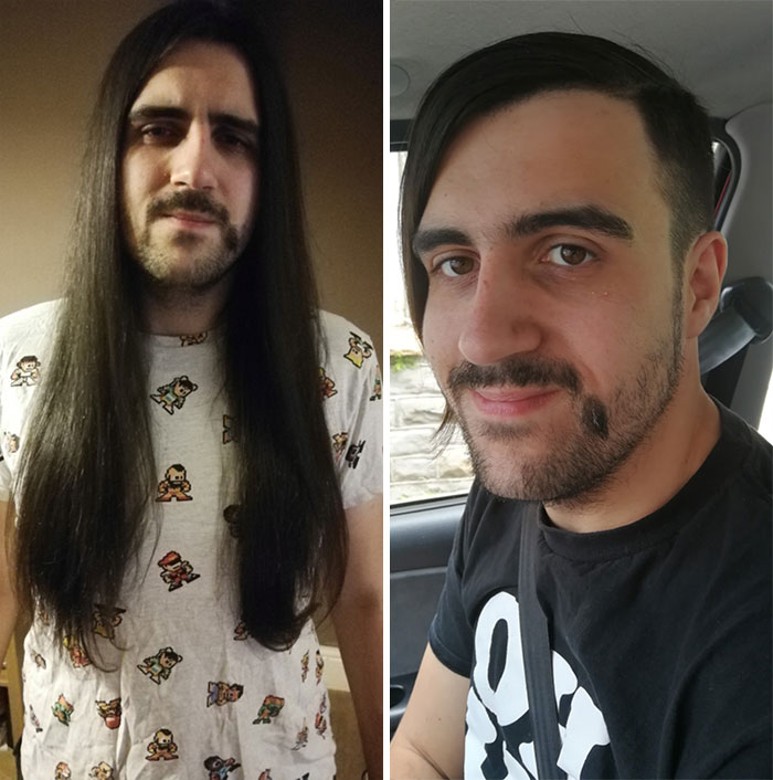 My Husband Donated His Hair To Help Make Wigs For Children And Young Adults Who Suffer With Hair Loss From Cancer And Other Conditions