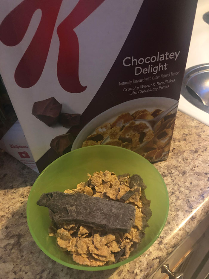 This Absolutely Massive Piece Of Chocolate I Poured Out Of This Special K Box
