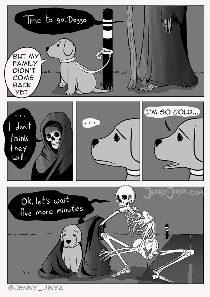 The Same Artist Who Made People Cry With Her Comic 'Good Boy' Just Shared A New One With A Black Cat
