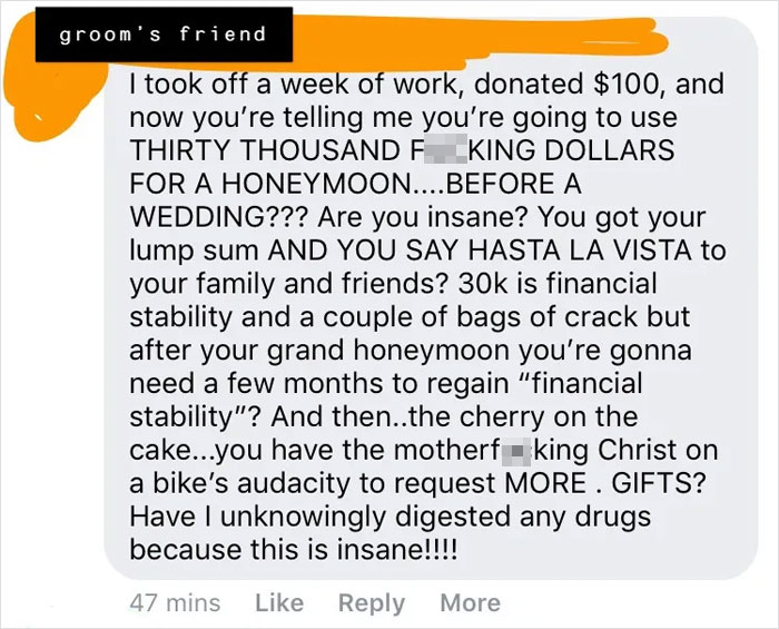 Delusional Bride Cancels Wedding, Thinks It's Okay To Spend The $30K That Guests Donated For It
