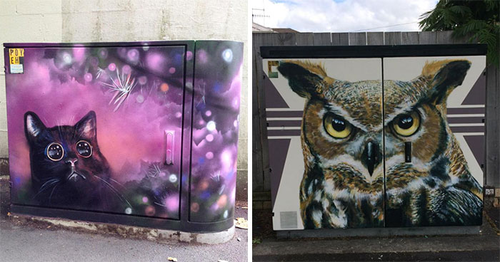 New Zealand Artists Adorn Utility Boxes With Amazing Works Of Art (80 Pics)
