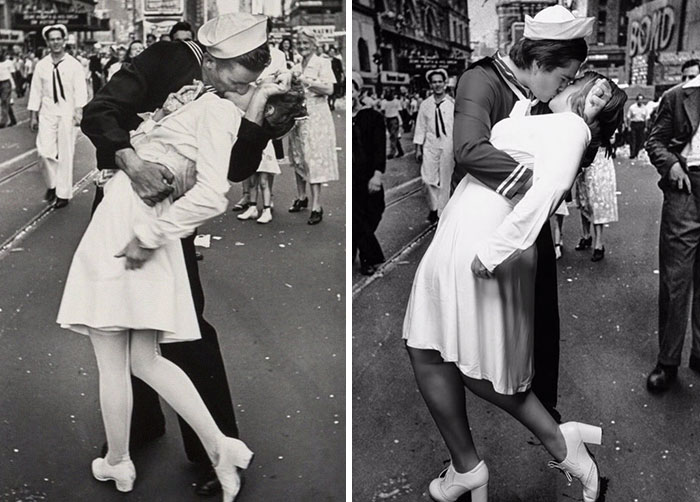 WW2 Kissing Photo