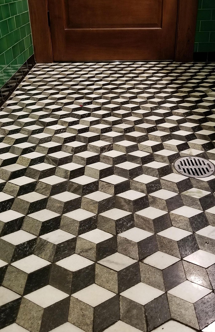 This 3D Bathroom Floor Tile