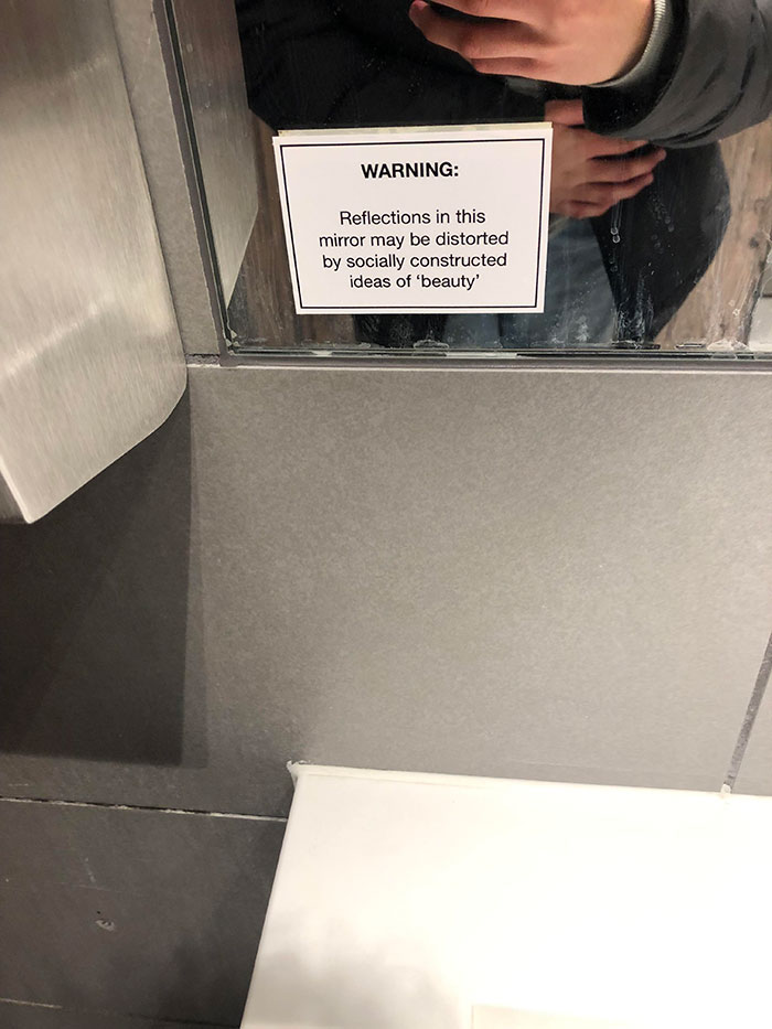 This McDonald's Have This Sticker On Their Bathroom Mirrors