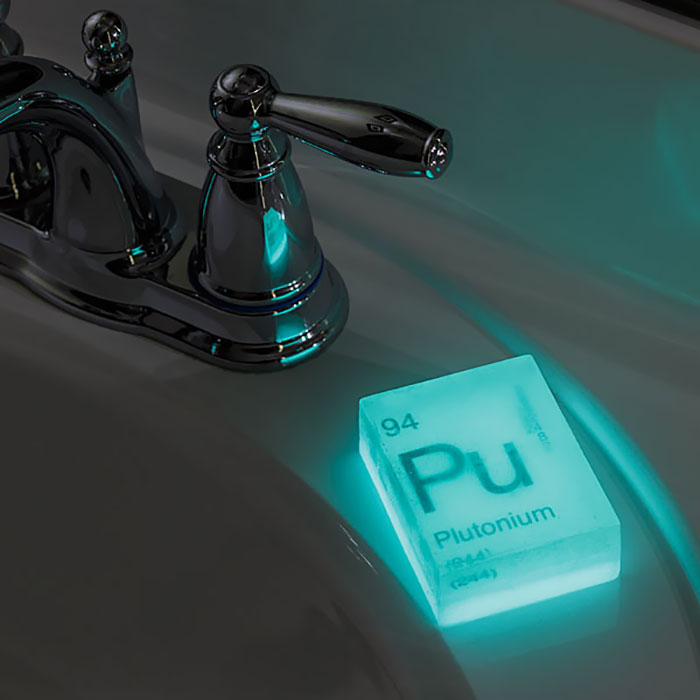 You May Want To Give An Energetic Tone To Your Bath With This Glowing Plutonium Soap