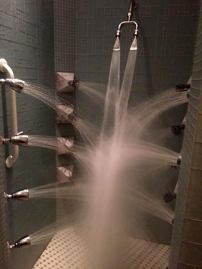 19 Shower Heads Drenching You In 50 Gallons Of Waterfall-Like Water Per Minute Of Bliss