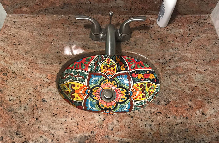 This Painted Sink That I Saw In The Bathroom Of A Restaurant