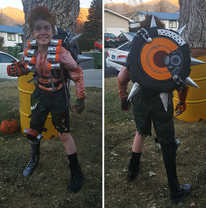 Our Sons Halloween Costume That We Made For Him. He Is Way Stoked
