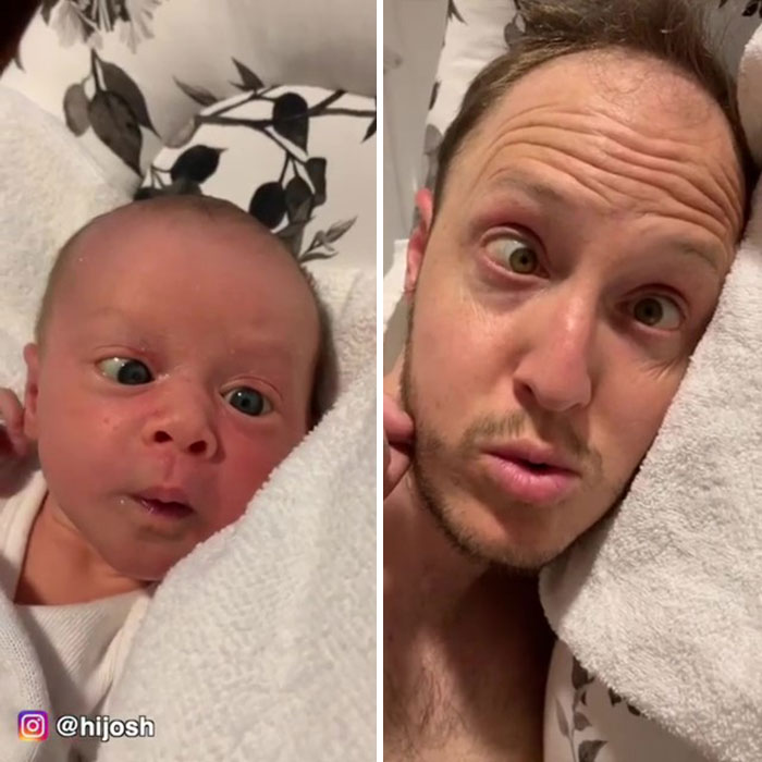 Dad Recreates Hilarious Faces His Daughter Makes When Drinking Milk