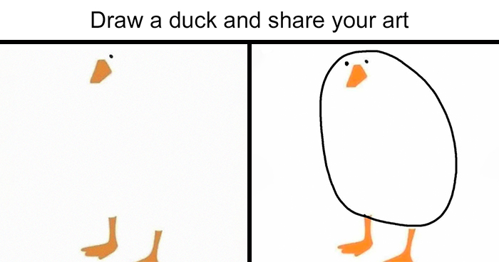 People Go Wild After Someone Asks Them To “Draw A Duck” Based On This Simple Template