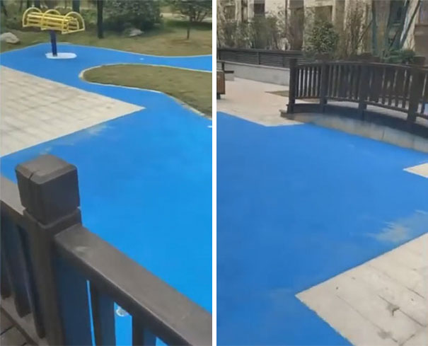 Homeowners Outraged After Realizing Their Builders Built A Plastic Lake Instead Of The Real One Their Pictures Showed