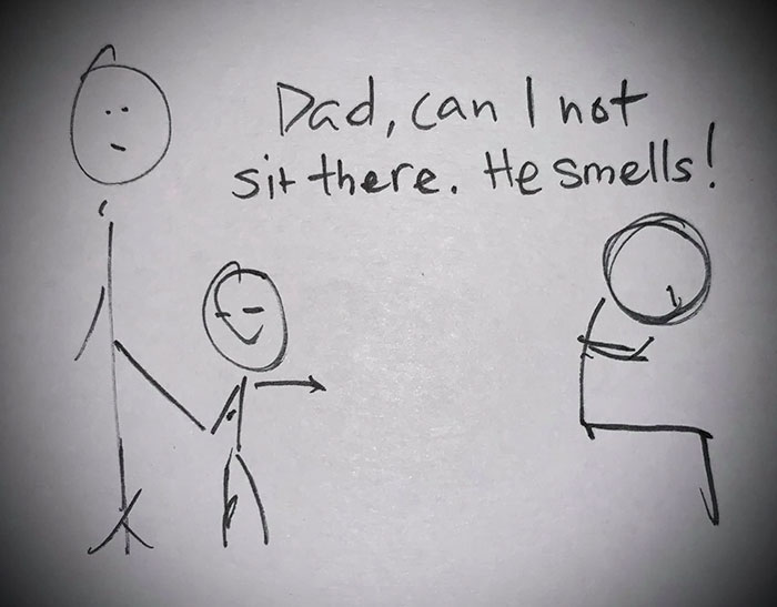 Dad Shows What To Tell Kids If They Complain Strangers Are 'Smelly' In A Comic