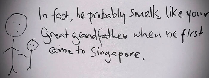 Dad Shows What To Tell Kids If They Complain Strangers Are 'Smelly' In A Comic