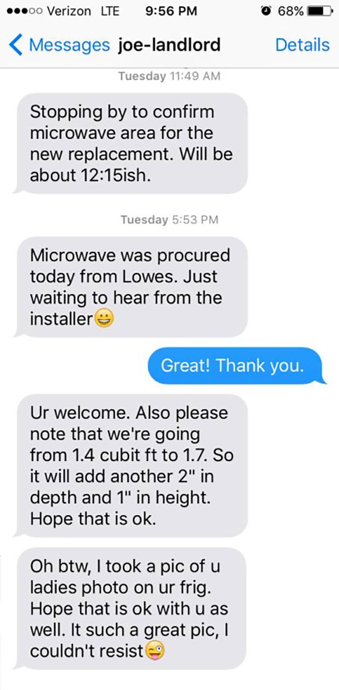 My Friend Asked Me If This Message From Her 53-Year-Old Landlord Was Creepy