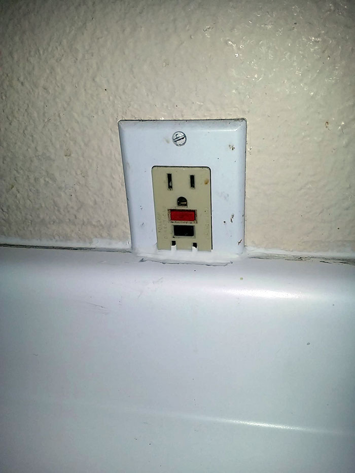 My Landlord Just Raised Our Kitchen Countertop And Blocked Our Electrical Outlet Like This