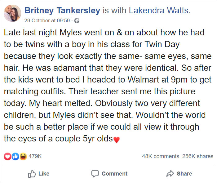 This Mother Broke Into Tears When She Saw A Picture Of Her Son With His “Twin” On Twin Day