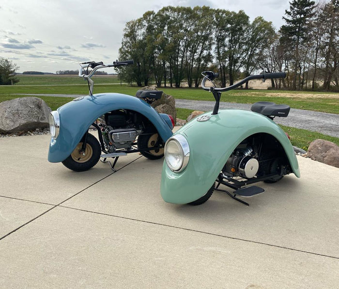 This Guy Took Apart An Original VW Beetle And Created These Adorable Motorcycles