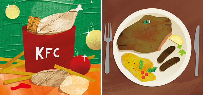 8 Pictures We Illustrated That Show The Weird Christmas Food Traditions From Around The World