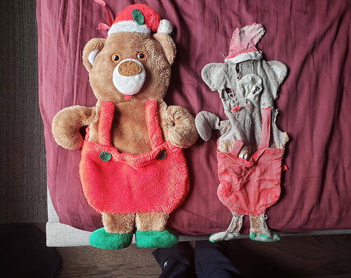 Here I Present To You My 26-Year-Old Teddy Bear. One I Used And The Other One Not So Much