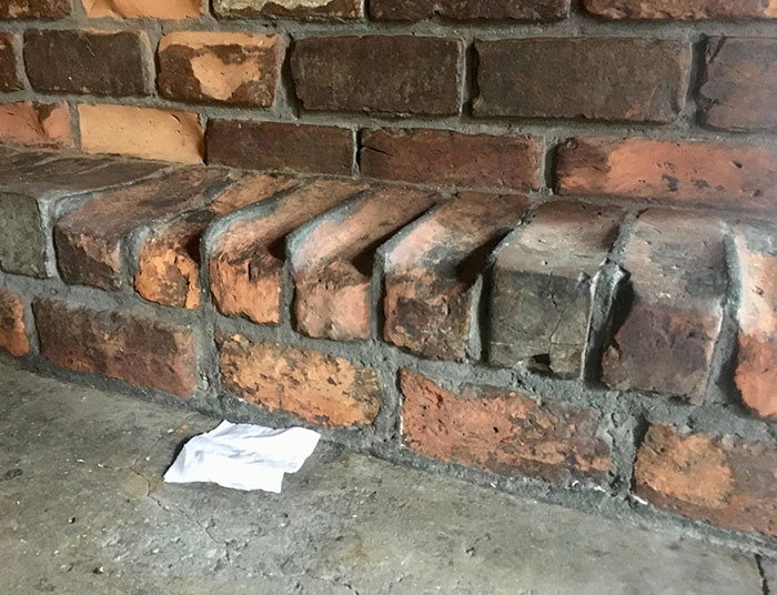 300-Year-Old Bar's Footrest, Brick Wore Away Faster Than Mortar