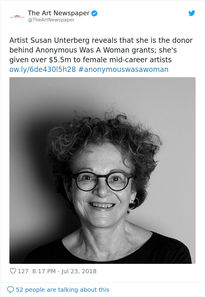 Woman Who Has Been Anonymously Supporting Struggling Female Artists Goes Public After Donating $5.5M In Total To 230 Artists