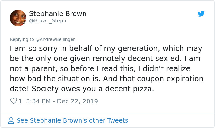 People Are Ridiculing Sex Ed In The USA After One Person Shares How He Had To Sign A Virginity Card That Was Also A Pizza Coupon