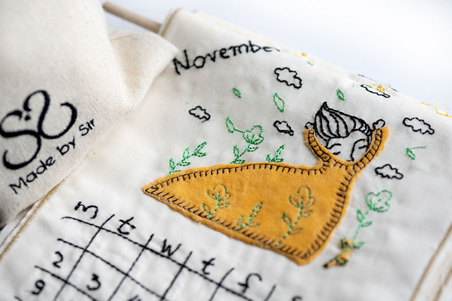 I Embroider The Days Of These Calendars To Warm Your Soul